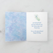 Carte Ami Anniversaire Bleu Dragonfly Aquarelle Art (Intérieur)