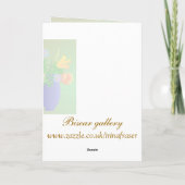 Carte Ami Anniversaire - Fleurs exotiques dans un vase C (Dos)