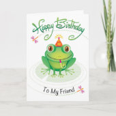 Carte Ami Anniversaire Grenouille Avoir Des Tos De Plais (Devant)
