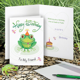 Carte Ami Anniversaire Grenouille Avoir Des Tos De Plais