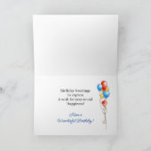 Carte Ami Anniversaire Personnaliser le message (Intérieur)