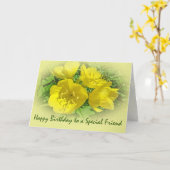 Carte Ami Anniversaire Primroses Jaunes - Sundrops (Fleur jaune)