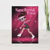 Carte Ami Anniversaire - Tennis (Devant)