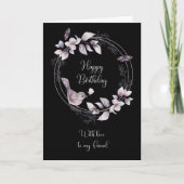 Carte Ami Birthday Bird and Butterflies (Devant)