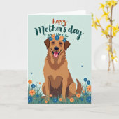 Carte ami canin Chevron (Fleur jaune)