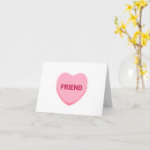 Carte Ami conversation rose blanc coeur Valentine's (Fleur jaune)
