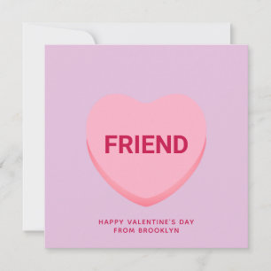 Carte Ami conversation violet coeur Saint Valentin