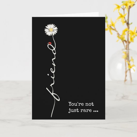 Carte Ami Daisy et Ladybug (Fleur jaune)