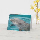 Carte Ami de dauphin bonjour (Fleur jaune)