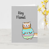 Carte ami de Noël (Fleur jaune)