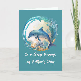 Carte Ami Dolphin Fête des pères Ocean Waves Life
