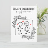 Carte Ami Drôle Anniversaire À Ma Personne Préférée (Debout devant)