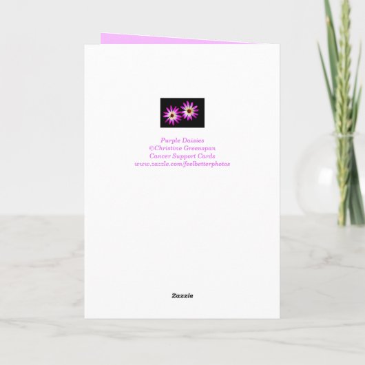 Carte Ami Encouragement Cancer/Maladie grave (Dos)