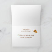 Carte Ami et famille sont des bénédictions à Thanksgivin (Intérieur)