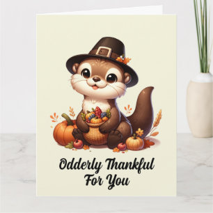 Carte Ami Fantastique Thanksgiving Otter