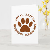 Carte Ami Fidèle Patte de Chien (Fleur jaune)