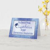 Carte Ami, Génie Diplôme Félicitations (Fleur jaune)