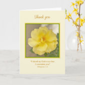 Carte Ami Merci Coeur Blanc à l'intérieur (Fleur jaune)