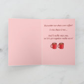 Carte Ami : Mug de café rouge (Intérieur)