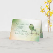 Carte Ami Nice Pensée de toi Oiseau (Fleur jaune)