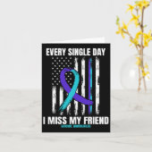 Carte Ami Prévention du suicide Drapeau américain (Fleur jaune)