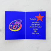 Carte Ami Red Star 6e anniversaire (Intérieur)