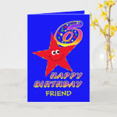 Carte Ami Red Star 6e anniversaire (Fleur jaune)