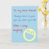 Carte Ami rigolard anniversaire drôle (Fleur jaune)