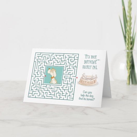 Carte Ami secret Incroyable Anniversaire Labyrinthe Chie (Devant)