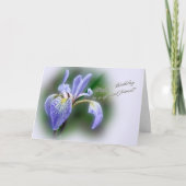 Carte Ami spécial Anniversaire Bleu Drapeau Iris Fleur s (Devant)