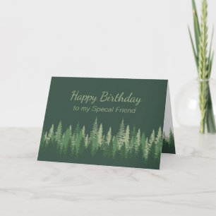 Carte Ami spécial Anniversaire Nature Therapy Forest