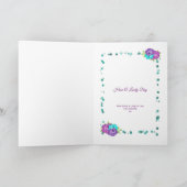 Carte Ami Spécial Joyeux Anniversaire Floral (Intérieur)