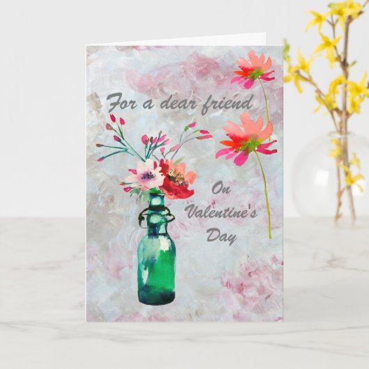 Carte Ami spécial Saint Valentin (Fleur jaune)