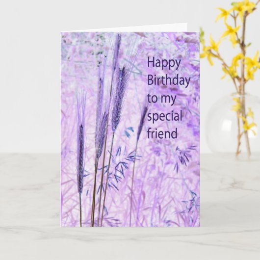 Carte Ami Spéciale Anniversaire (Fleur jaune)