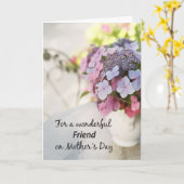 Carte Ami sur Fleurs de la Fête des Mères sur table exté (Fleur jaune)