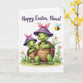 Carte amicale de printemps pour reptile (Fleur jaune)