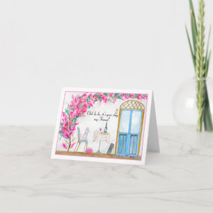 Carte Amie Ooh La La Caniche Paris Anniversaire