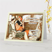 Carte Amies Vintages amusantes (Fleur jaune)