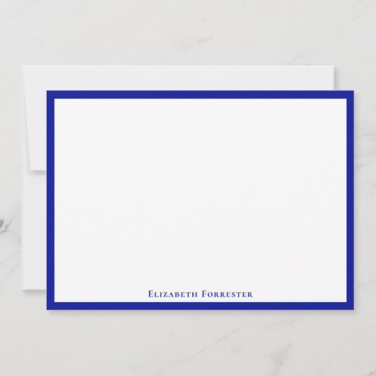 Carte Amiral Blue Elegant Moderne Flat Note (Devant)