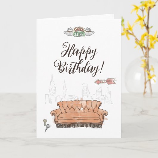 Carte AMIS™ | Anniversaire Central Perk (Fleur jaune)