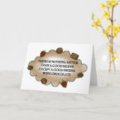 Carte Amis Au Chocolat (Fleur jaune)