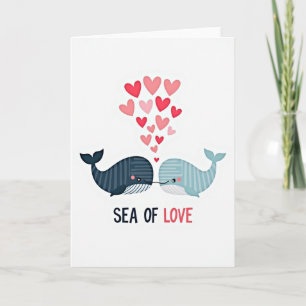 Carte Amis Baleines Mer D'Amour