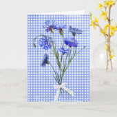 Carte Ami's Birthday Blue Cornflower Bouquet (Fleur jaune)