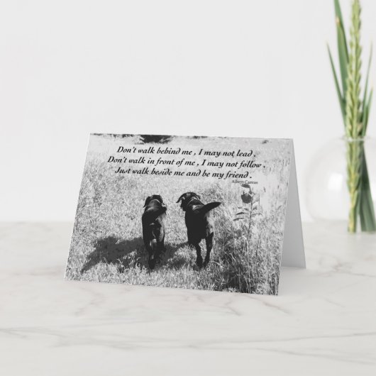 Carte Amis - Black Lab (Devant)