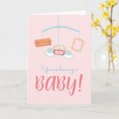 Carte AMIS™ | Central Perk Mobile Baby shower (Fleur jaune)