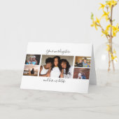 Carte Amis collage personnalisé de 7 photos avec écritur (Fleur jaune)