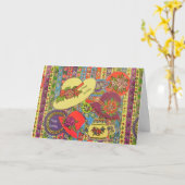 Carte Amis d'anniversaire (Fleur jaune)