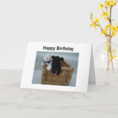 Carte Amis d'anniversaire (Fleur jaune)