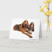 Carte Amis de basset et de limier (Fleur jaune)