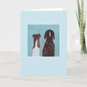 Carte Amis de chien - bleu